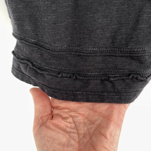 Horny Toad Women's Stretchy Knit Asymmetrical V-Neck Long Sleeve Dress S Black - Picture 4 of 10